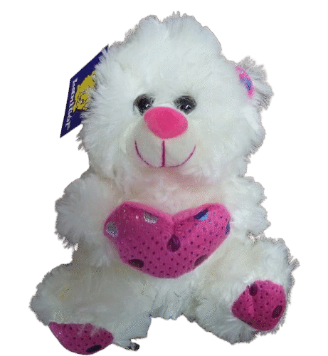 Urso c/Coração PP-"15cm" p/Cesta