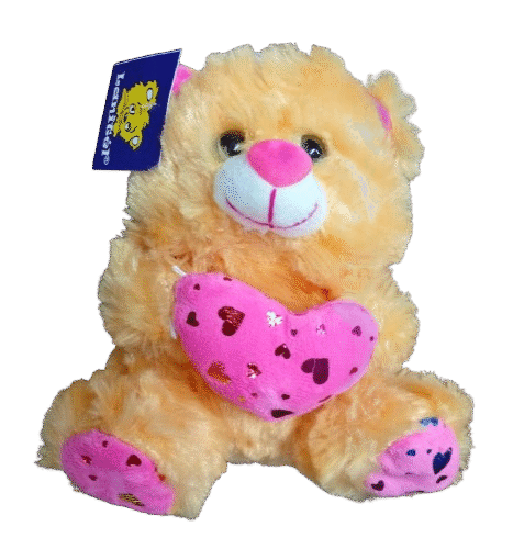 Urso c/Coração PP-"15cm" p/Cesta