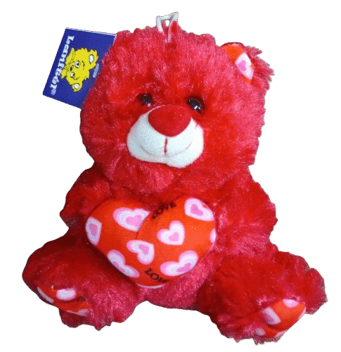 Urso c/Coração PP-"15cm" p/Cesta