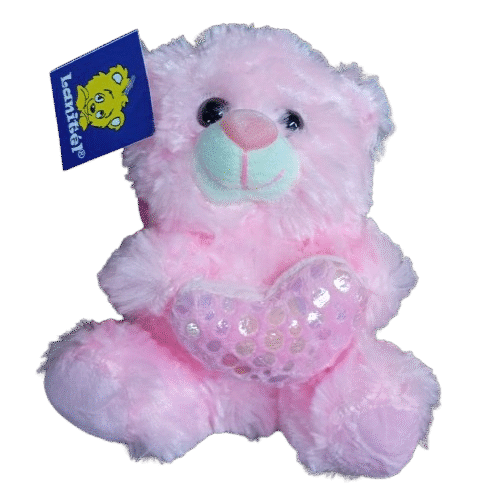 Urso c/Coração PP-"15cm" p/Cesta