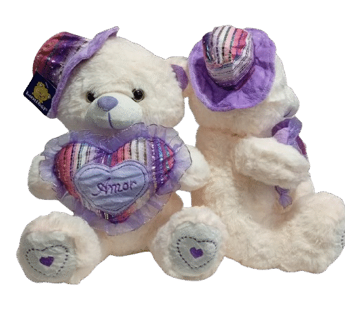 Urso Pelúcia Sofisticado 30cm