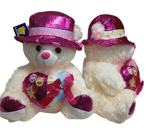 Urso Pelúcia Sofisticado 30cm