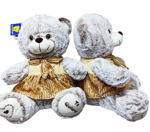 Urso c/Vestido 33cm "Médio"