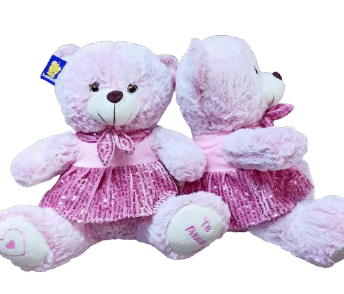 Urso c/Vestido 33cm "Médio"