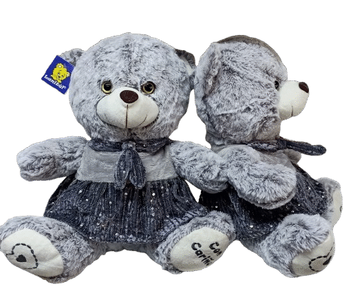 Urso c/Vestido 33cm "Médio"