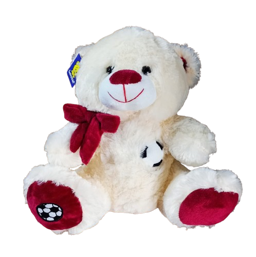Urso c/bola 30cm Sofisticado